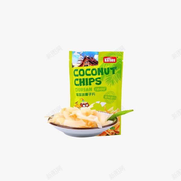 克恩兹榴莲味椰子片png免抠素材_新图网 https://ixintu.com 产品实物 印度尼西亚 椰子片 进口食品