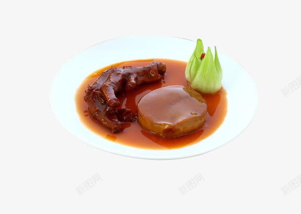 鲍汁白灵菇扣鹅掌png免抠素材_新图网 https://ixintu.com 中国菜 白灵菇 美食 鲍汁 鹅掌餐饮