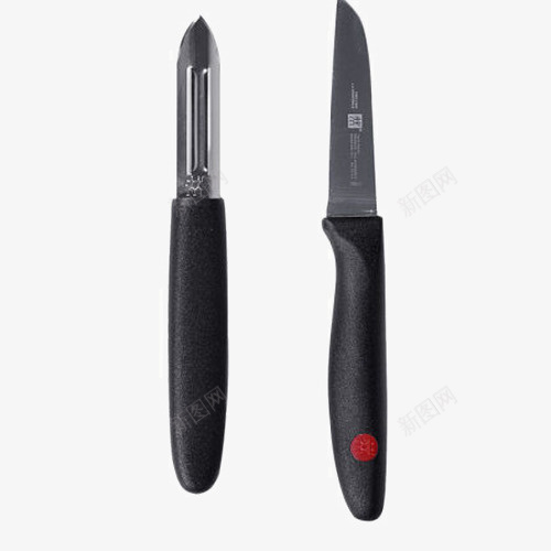 厨房刀具2件套png免抠素材_新图网 https://ixintu.com 产品实物 削皮刀 菜刀套装 蔬菜刀