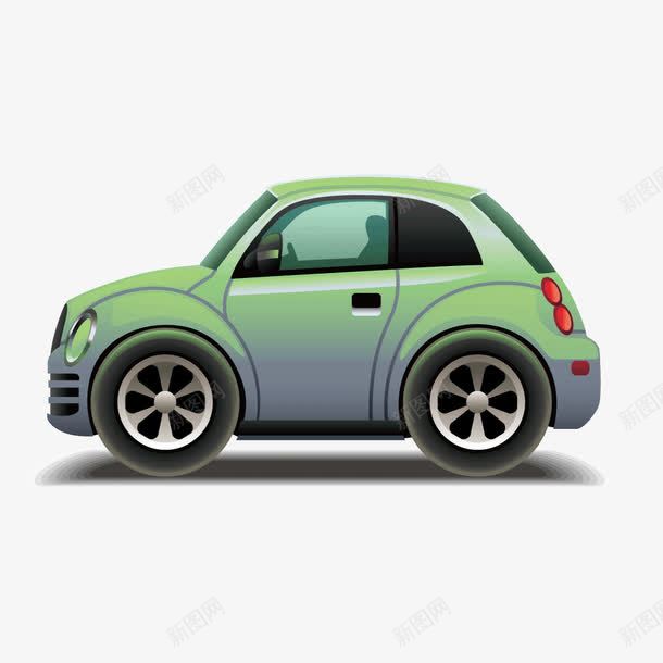 小型甲壳虫车png免抠素材_新图网 https://ixintu.com 小汽车 汽车 甲壳虫车 绿色矢量小汽车