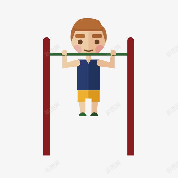 绘制简约引体向上男png免抠素材_新图网 https://ixintu.com 引体向上 男 简约 绘制