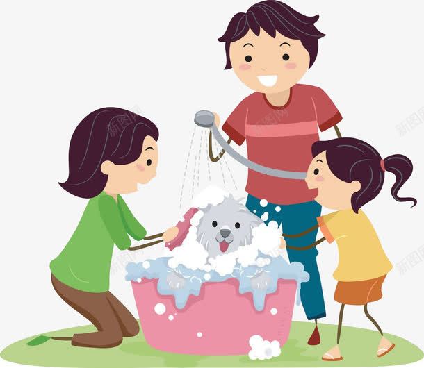 卡通人物狗狗png免抠素材_新图网 https://ixintu.com 卡通人物免抠素材 卡通人物狗狗素材 卡通免抠素材 卡通狗狗洗澡