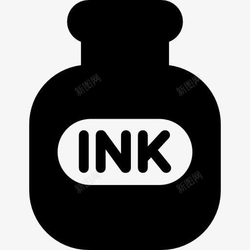 墨水瓶图标png_新图网 https://ixintu.com 油墨 瓶 罐 锡