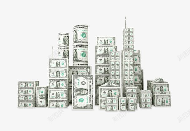 叠着的美金png免抠素材_新图网 https://ixintu.com 叠着的美金 美金 钱