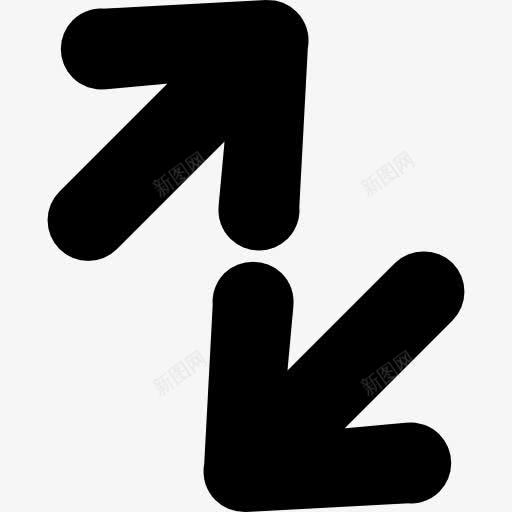 双箭头的轮廓图标png_新图网 https://ixintu.com 向上和向下 向上和向下箭头箭头的轮廓 箭头