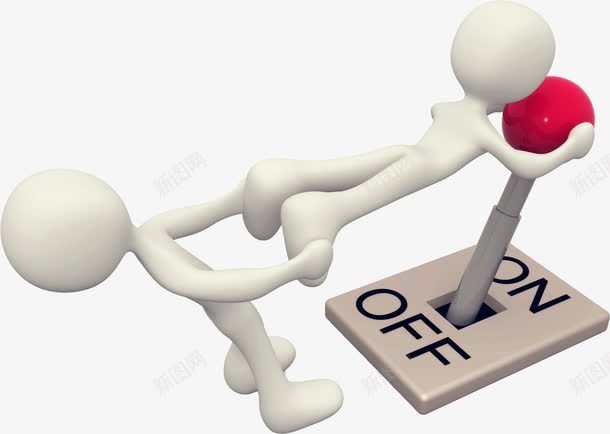 关开关的小人png免抠素材_新图网 https://ixintu.com 商务小人图片 小人 开关