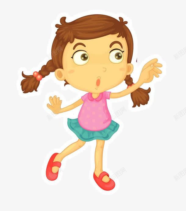 跳舞的女孩png免抠素材_新图网 https://ixintu.com 卡通手绘 女孩 手舞足蹈 欢快的 舞动全城 舞蹈 跳舞