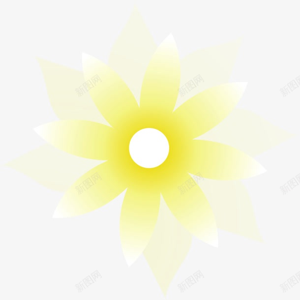 卡通黄色剪纸花形状png免抠素材_新图网 https://ixintu.com 剪纸 卡通 形状 黄色