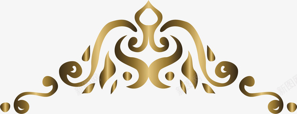 装饰花纹矢量图ai免抠素材_新图网 https://ixintu.com 墙纸花纹 纸花 纸花纹 纸花边 花边 装饰 金色纸花 矢量图