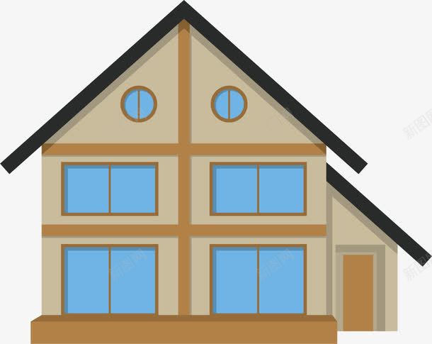 咖啡色简约小屋png免抠素材_新图网 https://ixintu.com 免抠PNG 咖啡色 小屋 建筑 简约 装饰图案
