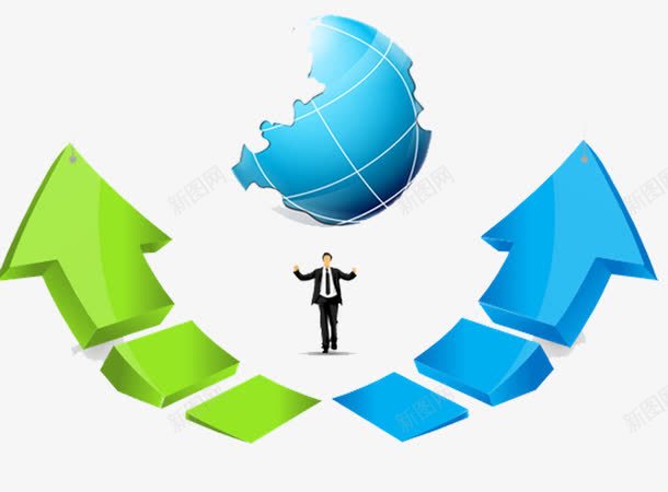 上升箭头png免抠素材_新图网 https://ixintu.com PPT 上升 创意 商务 箭头免抠素材