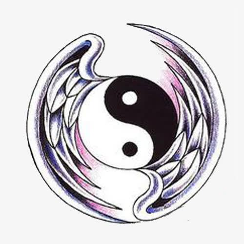 阴阳鱼纹身png免抠素材_新图网 https://ixintu.com 图案 纹理 纹身 阴阳鱼