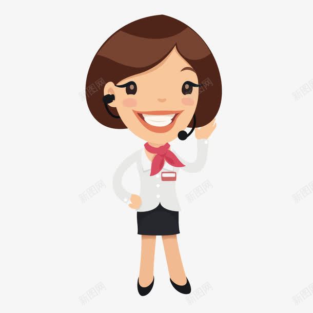 卡通女职员矢量图ai免抠素材_新图网 https://ixintu.com 卡通女营业员 女职员 职员 矢量图