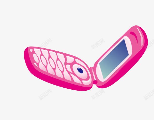 粉色翻盖女性卡通手机png免抠素材_新图网 https://ixintu.com 卡通手机 卡通手绘手机矢量图 卡通手绘翻盖手机免费png下载 粉色卡通手机 粉色手机