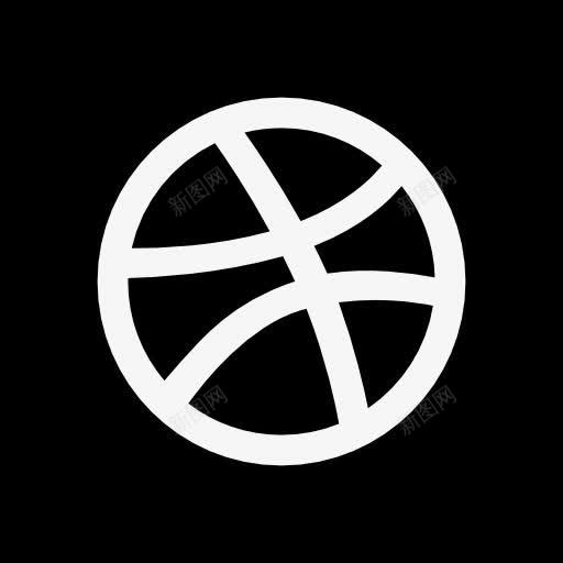 Dribbble图标png_新图网 https://ixintu.com 标志 标识 物联网 社交媒体 社交网络