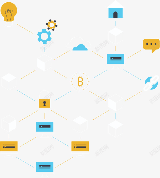 货币金融虚拟交易矢量图ai免抠素材_新图网 https://ixintu.com 比特币 比特币交易 矢量png 虚拟货币 货币 金融 矢量图