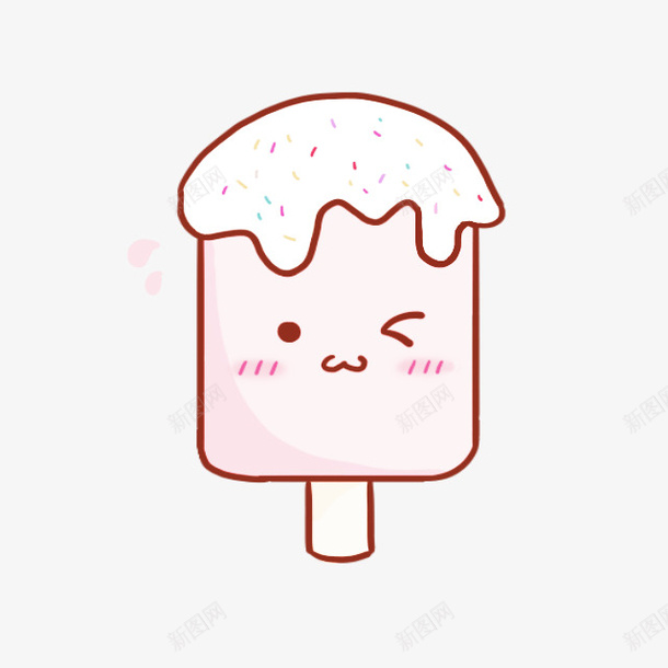 可爱的雪糕卡通手绘png免抠素材_新图网 https://ixintu.com 卡通 卡通可爱 可爱 可爱卡通