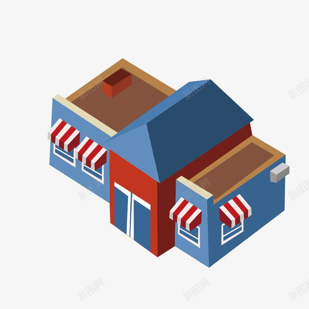 蓝色冰激凌店矢量图eps免抠素材_新图网 https://ixintu.com 冰激凌店 图案 蓝色 矢量图
