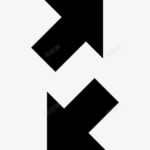 对角粗箭头向上和向下图标png_新图网 https://ixintu.com 向下箭头 方向 移动 箭头
