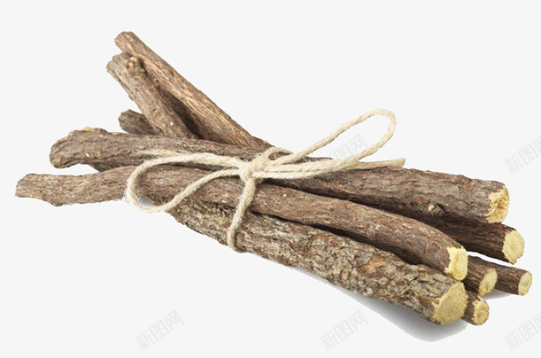 一捆绑着的甘草根png免抠素材_新图网 https://ixintu.com 中医 中草药 中药材 光果甘草 植物 甘草 甘草根 草药 药材 黄色