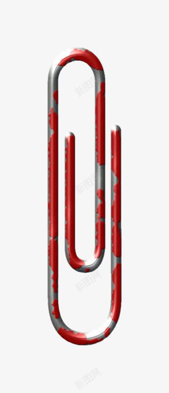 掉漆的曲别针png免抠素材_新图网 https://ixintu.com 掉漆 曲别针 红色 金属