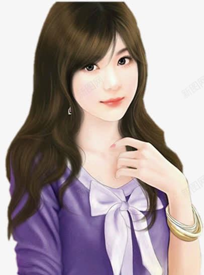 手绘美女png免抠素材_新图网 https://ixintu.com 人物 女孩 手绘 气质美女 现代美女