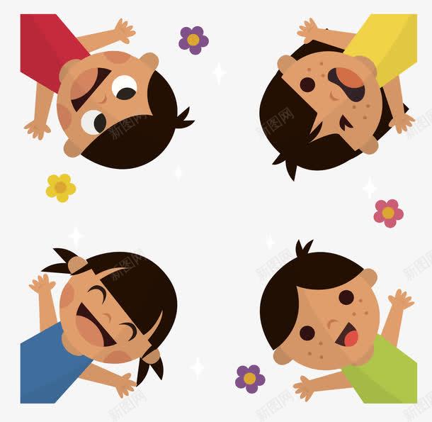 好朋友的合照png免抠素材_新图网 https://ixintu.com 创意合照 好朋友 躺着合照