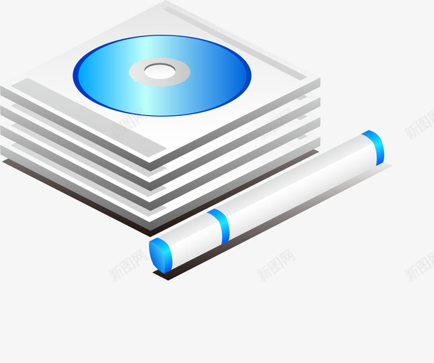 一叠光盘矢量图ai免抠素材_新图网 https://ixintu.com CD UI 光盘 卡通 手绘 笔 矢量图