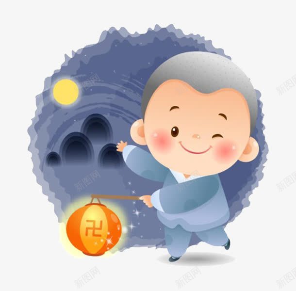 提灯笼的小孩png免抠素材_新图网 https://ixintu.com 卡通 卡通小孩 提灯笼 提灯笼的小孩