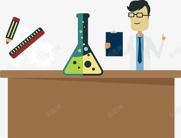 漂亮实验测试png免抠素材_新图网 https://ixintu.com 创意实验 卡通测试 开始测试 测试元素 测试材 测试道具