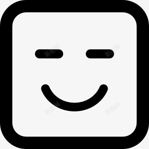 微笑的表情的方脸闭着眼睛图标png_新图网 https://ixintu.com 关门 平方 微笑 教育 眼睛 脸 表情 面孔