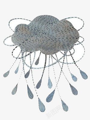 卡通创意黑云png免抠素材_新图网 https://ixintu.com 下雨 雨装饰云 黑云