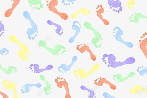 脚印背景png免抠素材_新图网 https://ixintu.com 彩色 背景 背景图片 脚丫 脚型 足迹