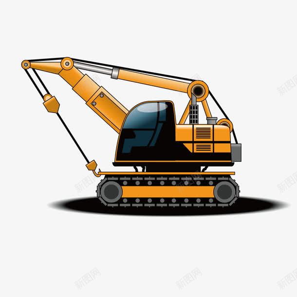 吊车png免抠素材_新图网 https://ixintu.com 工程车 施工 装饰 黄色