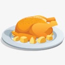 油炸全鸡png免抠素材_新图网 https://ixintu.com 卡通 肉类 食物 餐饮 鸡