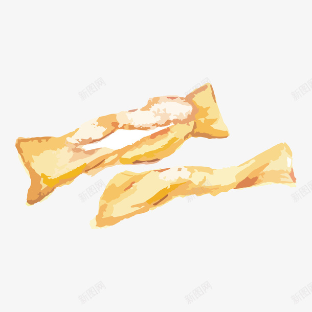 两根油条png免抠素材_新图网 https://ixintu.com png图形 png装饰 手绘 油条 装饰 食物
