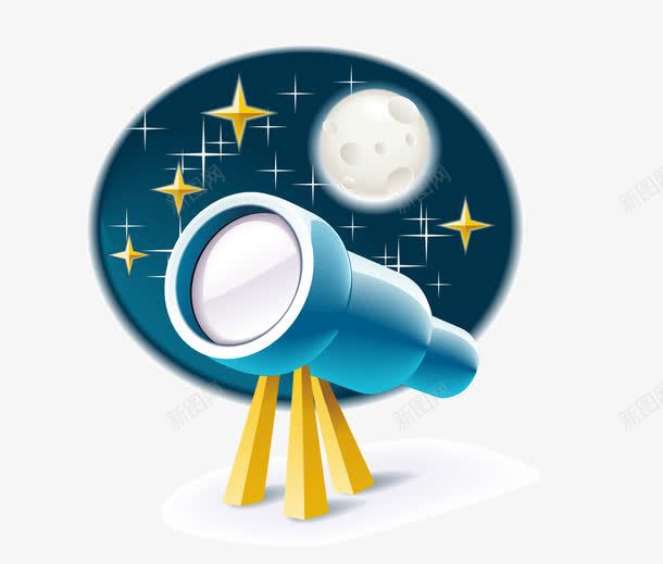 望远镜星空png免抠素材_新图网 https://ixintu.com 星星 星空 望远镜