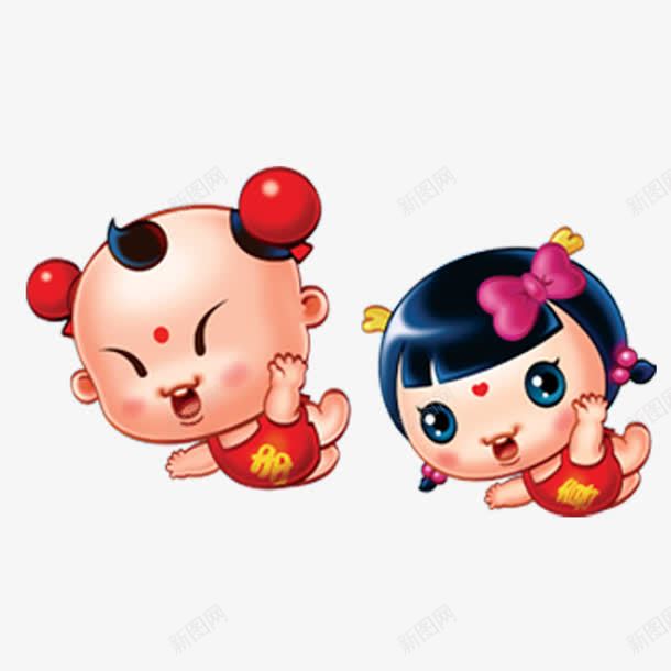 招财童子png免抠素材_新图网 https://ixintu.com 年画 手绘 明间艺术 童子