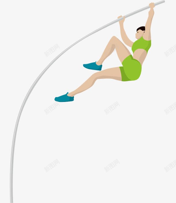 体育运动撑杆跳png免抠素材_新图网 https://ixintu.com 体育 国际 运动