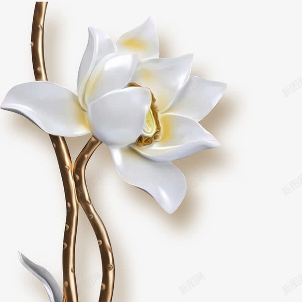 玉雕花png免抠素材_新图网 https://ixintu.com 仿玉雕 古铜色 玉雕花 白色