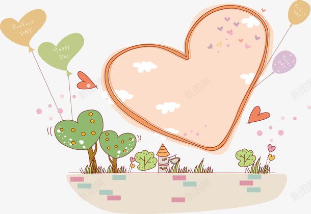 爱心爱情png免抠素材_新图网 https://ixintu.com 爱心树 爱心汽球