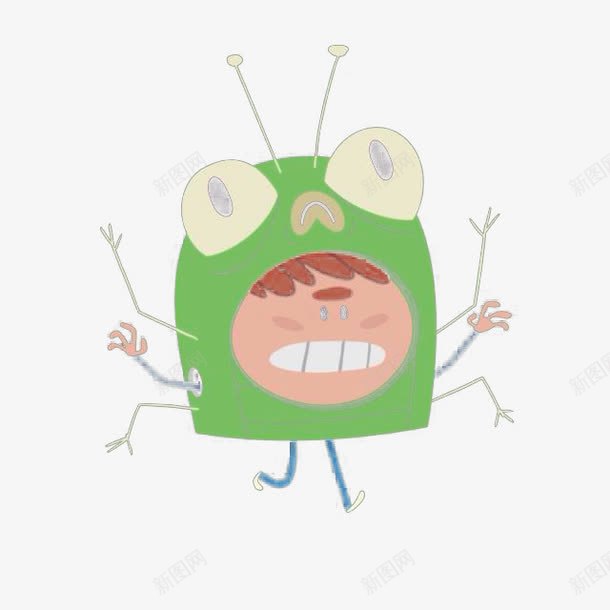 戴着动物头套的男孩png免抠素材_新图网 https://ixintu.com 动物头套 卡通 可爱 小图案 幽默 男孩