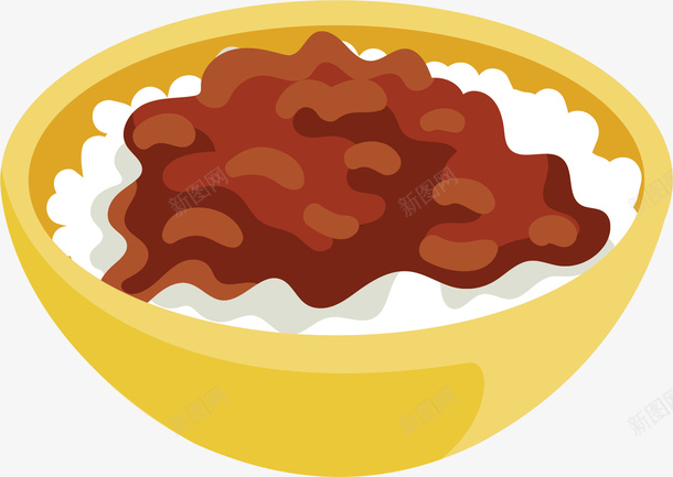 卡通咖喱饭矢量图ai免抠素材_新图网 https://ixintu.com PNG图 PNG图下载 创意卡通 卡通 卡通咖喱饭 卡通插图 咖喱饭 插图 矢量图 美食 食物