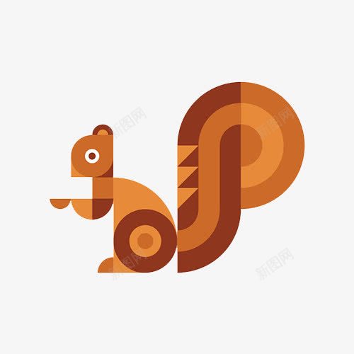扁平化松鼠psd免抠素材_新图网 https://ixintu.com 动物 小松鼠 扁平化 松鼠