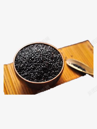 黑米png免抠素材_新图网 https://ixintu.com 作物 大米 泰国黑米 竹简 粮食 食材