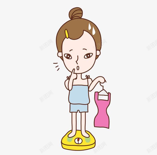 卡通称重的女人png免抠素材_新图网 https://ixintu.com 卡通 卡通称重 卡通素材 女人 称重 称重的女人