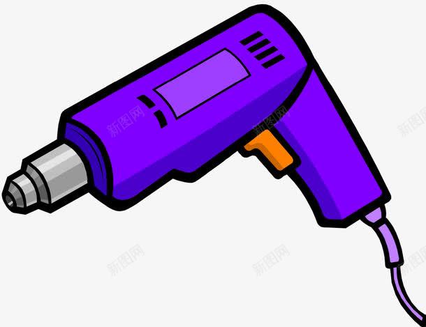 电钻png免抠素材_新图网 https://ixintu.com 工具 手绘 插画 电钻