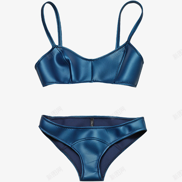 蓝色内衣png免抠素材_新图网 https://ixintu.com 产品实物 内衣 吊带 女人 女装 性格内衣 服装 蓝色内衣