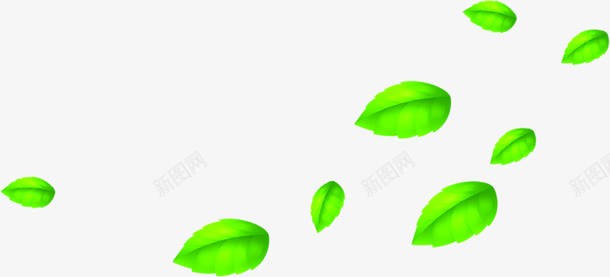春天清新漂浮绿叶png免抠素材_新图网 https://ixintu.com 春天 清新 漂浮 绿叶