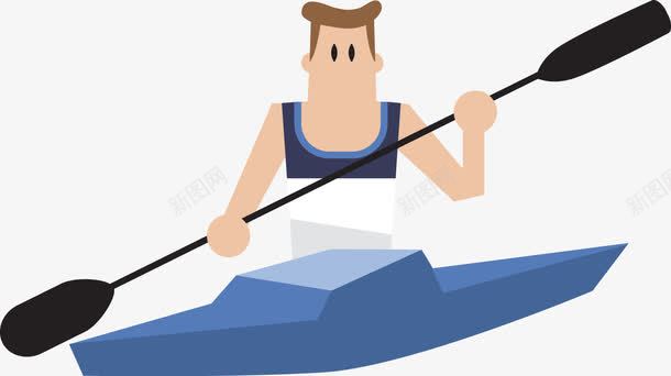 卡通男生体育运动健身锻炼划船png免抠素材_新图网 https://ixintu.com 体育 健身 划船 卡通 男生 运动 锻炼